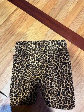Leopard Print' Bike Shorts - Brown/Black